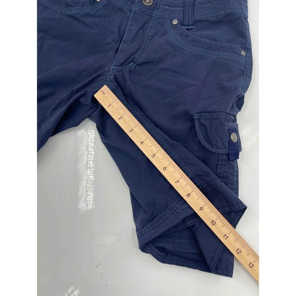 Kuhl Womens Navy Blue Cargo Hiking Shorts Size 2 Outdoor Performance Casual